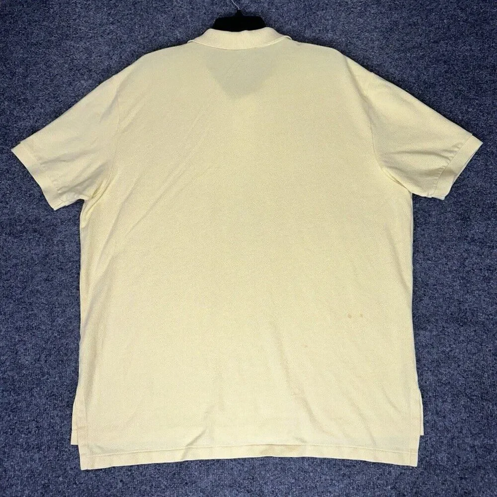 Polo Ralph Lauren Shirt Mens 2XL Yellow Polo Short Sleeve‎ Cotton Casual Adult